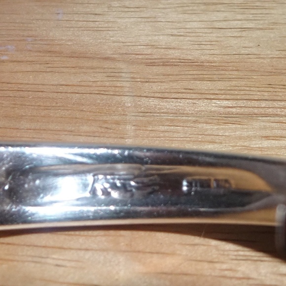 Native Lapis~Turquoise~Red Coral Sterling Bracelet - Picture 6 of 8